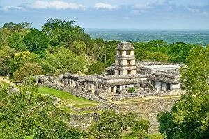 City Collection: Ruin of Maya Palace, Palenque Archaeological Site, Palenque, Chiapas, Mexico