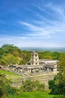 Images Dated 1st March 2016: Ruin of Maya Palace, Palenque, Chiapas, Mexico