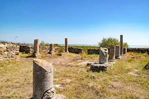 Settlers Prints: The ruins of Histria Fortress, located in Constanta County on the shores of Lake Sinoe