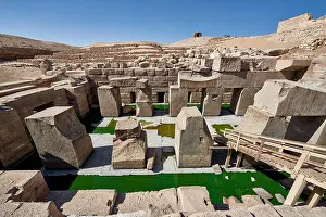 Pharaoh Prints: ruins of The Osireion in Abydos, Egypt, Africa