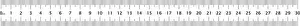 Meter Prints: Ruler 30 cm grid template. Measuring tool graduation. Metric Centimeter size indicators