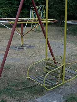 Varna Prints: Run down playground in an old Communist era resort hotel on the Black Sea