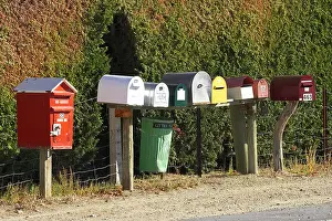 Otago Prints: Rural Letterboxes Bannockburn Central Otago South Island New Zealand