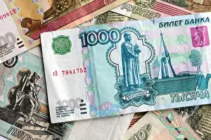 Currency Money Prints: Russian currency - ruble notes