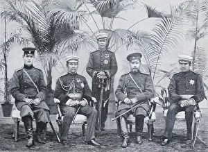 Siam Prints: Russian Emperor Nicholas II and King of Siam (Thailand) Rama V Chulalongkorn in the Summer of 1897