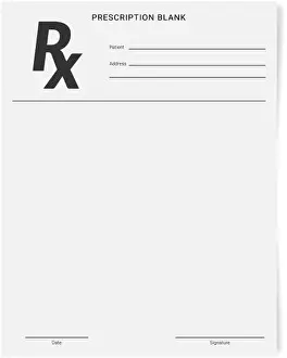 Receipt Prints: Rx pad template. Medical regular prescription form
