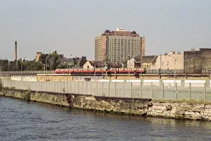 1989 Prints: A S-Bahn in East Berlin near the Charite hospital in 1989