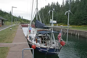 Cruising Prints: S/V “Lord's Prayer” in the Lock at St Peters, NS