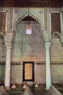 Medina Prints: The Saadian tombs mausoleum in Marrakech built by sultan Ahmad al-Mansur in Morocco