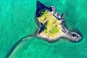 Sada city in the center of Mayotte lagoon