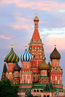 Russian Federation Prints: Saint Basil's Cathedral at the Red Square in Moscow, Russia
