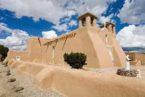 New Mexico Prints: Saint Francis de Asis Church in Rancho de Toas, City of Taos, New Mexico, USA
