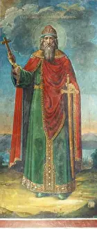 Cristianismo Prints: Saint Grand Duke Vladimir Svyatoslavich. Museum: Saint Sophia Cathedral, Kiev