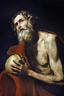 Jose Prints: Saint Jerome in Penitence 1634 by Jose de Ribera 1591-1652 Spain, Spanish