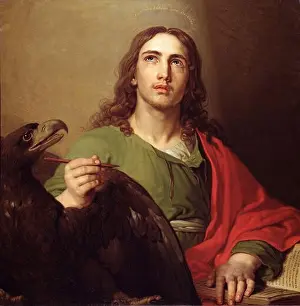 Paintings Prints: Saint John and the eagle by Vladimir Borovikovsky in Kazan Cathedral, Saint Petersburg