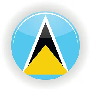 Saint Lucia Prints: Saint Lucia icon circle