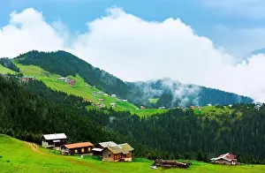 Blacksea Prints: SAL PLATEAU and POKUT PLATEAU view together in Camlihemsin district of Rize province