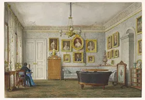 Gouache Prints: A Salon in a Residence of the Duke of Leuchtenberg