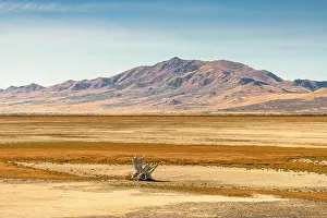 Salt Lake City, Utah, USA baren landscape at the Great Salt Lake