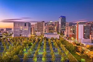 Images Dated 5th October 2019: Salt Lake City, Utah, USA downtown financial district cityscape at twilight