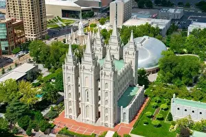 Temple City Prints: Salt Lake Utah Temple, the church of Jesus Christ of Latter Day Saints at Temple Square in Salt Lake City