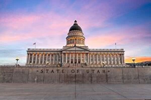 Images Dated 6th October 2019: Salt Lake, Utah, USA at the Utah State Capitol at twilight