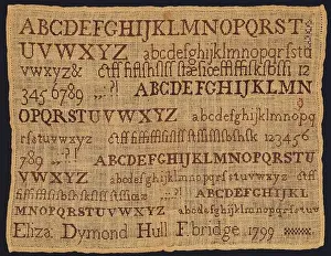 Sampler made at a Quaker school 1799 British The Museum is fortunate to have this fine example of an English Quaker