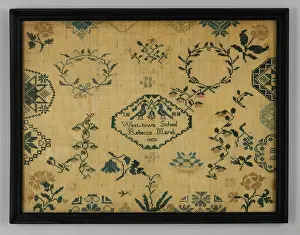 Sampler made at the Westtown Quaker School, Rebecca Marsh, 1802