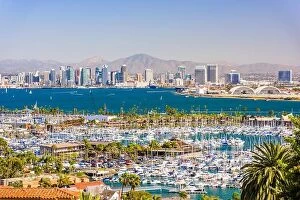 Images Dated 25th February 2016: San Diego, California, USA cityscape over the bay