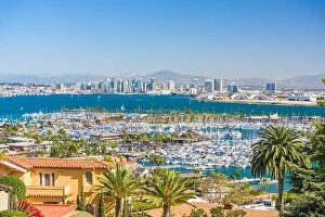 Images Dated 25th February 2016: San Diego, California, USA cityscape over the bay