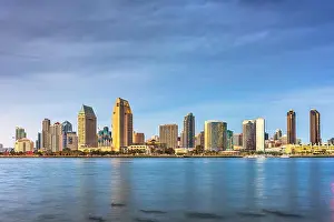San Diego, California, USA downtown skyline at the Embarcadero
