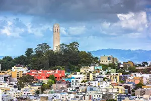 San Francisco, California, USA cityscape at Coit Tower
