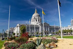 City Hall Prints: San Francisco City Hall, with it's ornate rotunda and attractive grounds