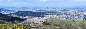 Bay Area Prints: San Francisco Panoramic Views as seen from San Bruno Mountain Top