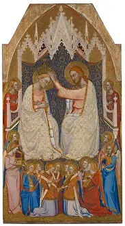 Coronation Prints: San Pier Maggiore Altarpiece: Coronation of the Virgin 1370-71 by Jacopo Di Cione