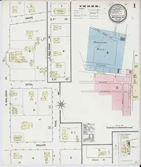 Reportage Prints: Sanborn Fire Insurance Map from Wesson, Copiah County, Mississippi