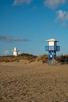Huelva Prints: sand dunes at the beach near Isla Cristina at the Costa de la Luz in Andalusia