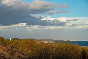 Huelva Prints: sand dunes at the beach near Isla Cristina at the Costa de la Luz in Andalusia
