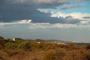 Huelva Prints: sand dunes at the beach near Isla Cristina at the Costa de la Luz in Andalusia
