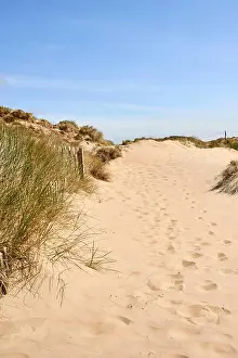 Sky Landscape Prints: Sand dunes in Camber Sands, UK