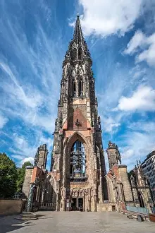 Kirche Prints: Sankt Nikolai Mahnmal site of a church destroyed by World War II air raids