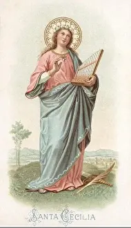 Personaje Prints: Santa Cecilia (?-232), noble romana convertida al cristianismo y martirizada