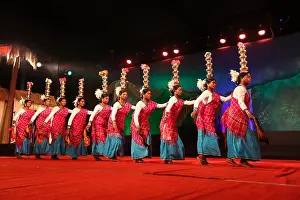 West Bengal Prints: Santhali Dance, West Bengal, India