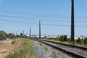 Rails Prints: SANTIAGO, CHILE - NOVEMBER 2015: A railway in Maipú