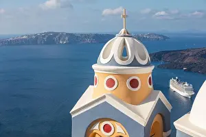 Fira Prints: Santorini island, Greece. Incredibly romantic summer landscape on Santorini