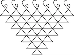 Saraswati Yantra, Saraswati symbol vector Happy Dussehra, Vijayadashmi, Sacred symbol