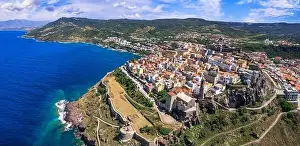 Sardegna, Italy. beautiful medieval coastal town Castelsardo in the north of the island