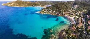 San Teodoro Prints: Sardegna (Sardinia) island aerial drone view of best beaches