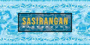 Sasirangan, tie and dye traditional art from South Borneo in vector format