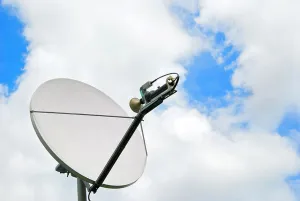 Parabolic Prints: satellite dish aimed at the sky